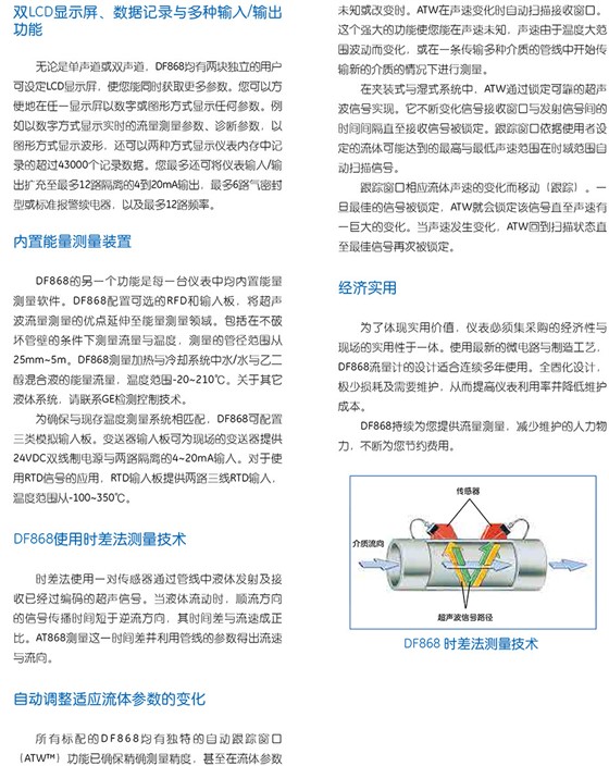 DF868 超声波液体流量计