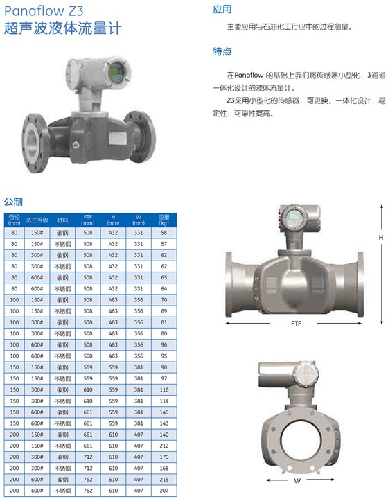 Z3 超声波液体流量计