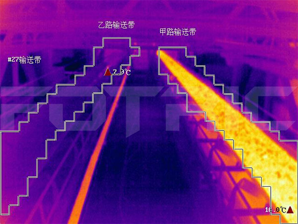 红外热像仪应用在输煤带防火预警