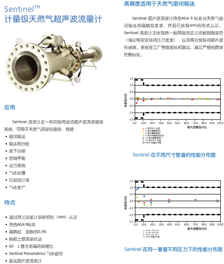 SentinelTM 计量级天然气超声波流量计