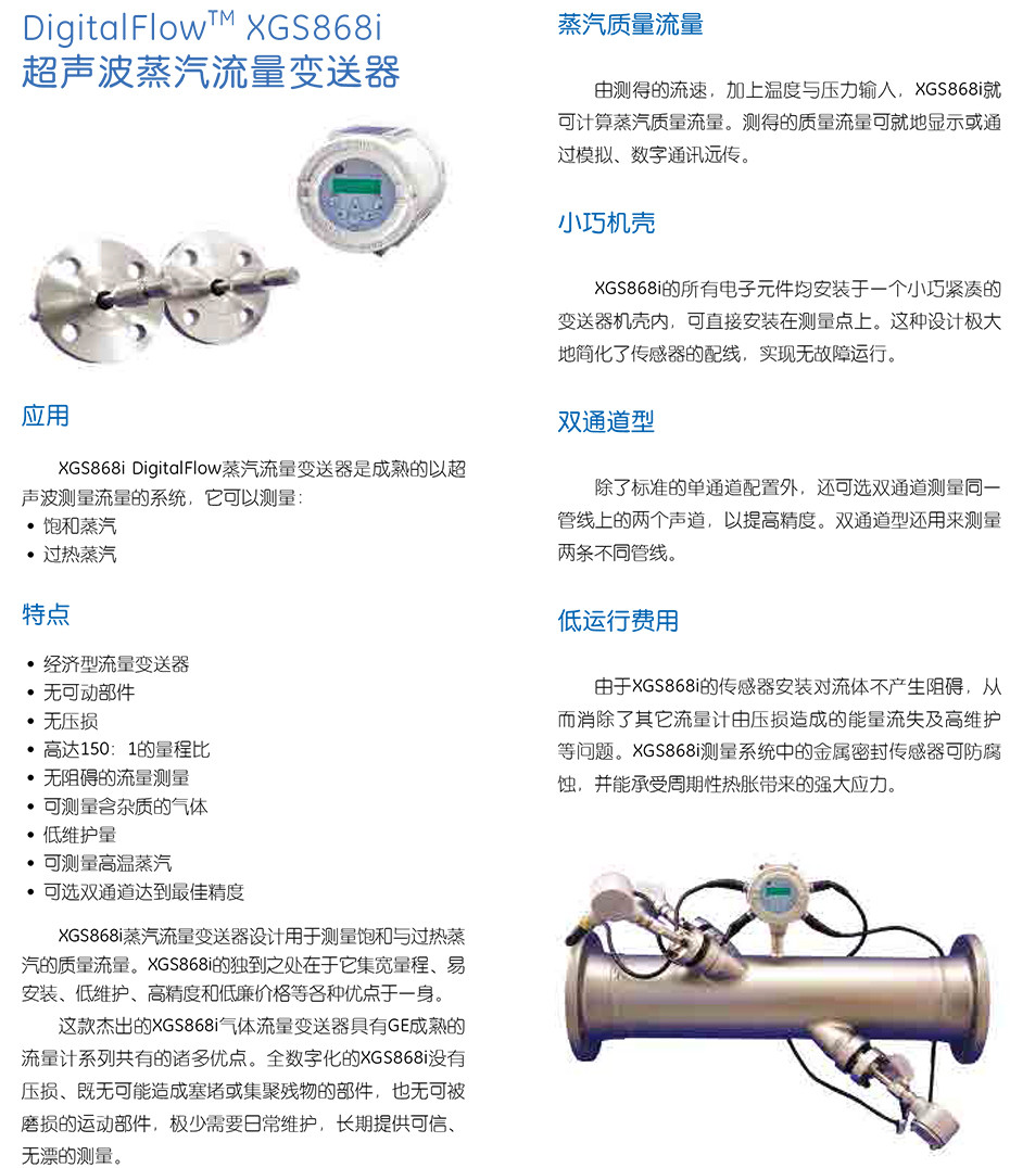 XGS868i
超声波蒸汽流量变送器
